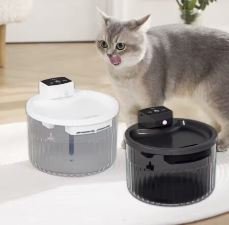 fontaine d'eau automatique pour chat  et chiens sans fil avec détecteur de mouvement