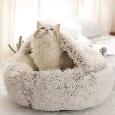 Lits pour chat Simple confort chaud chiot nid de couchage 2 en 
1 
Taille M