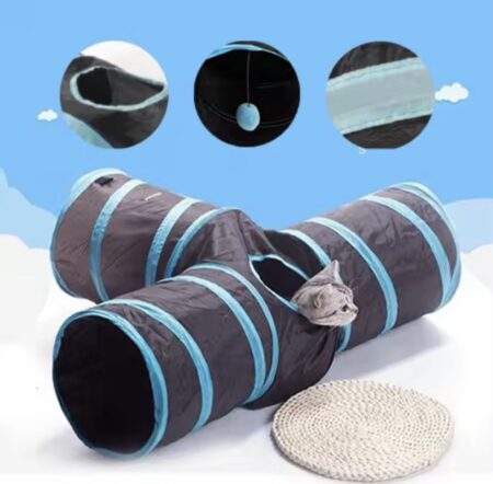 Tunnel pliable pour chat