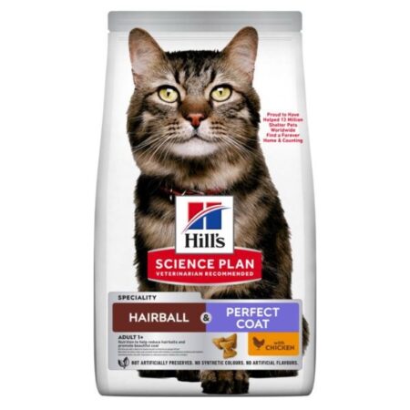 Hill’s Science Plan Croquettes Feline Hairball And Perfect Coat – 1.5kg