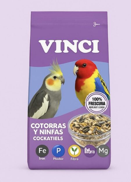 Mélange pour calopsitte et Petits Perroquets Vinci Cotorras 1kg