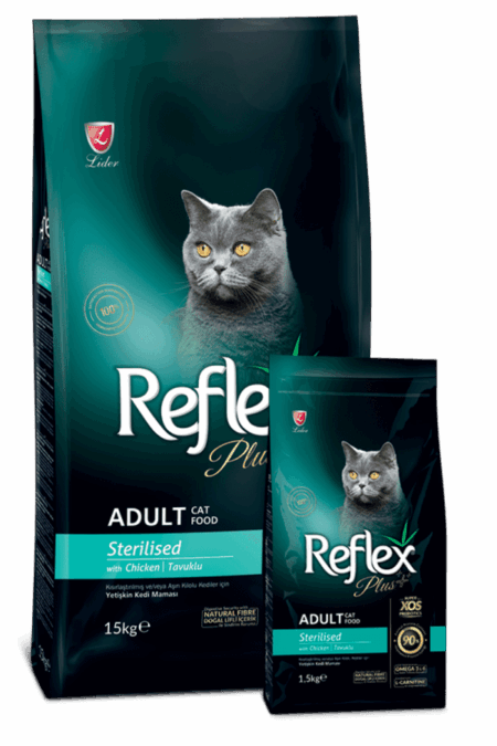 Croquettes Poulet Pour Chat Stérilisé Maroc – Reflex Plus 1,5kg - 15kg