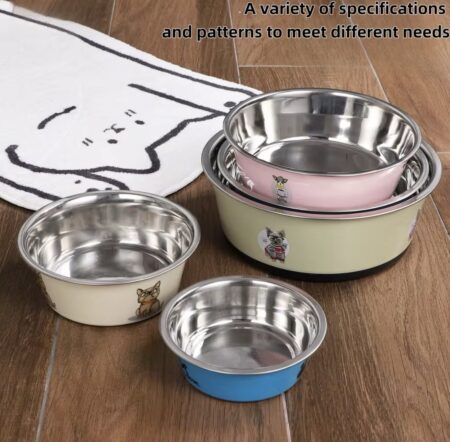 bol de nourriture pour chats et chiens  portable en acier inoxydable antidérapant petiit taille